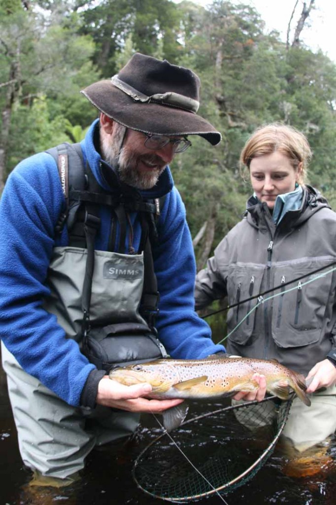 Simone and Greg French with a lovely river fish