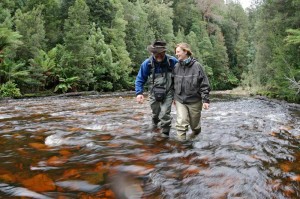 Greg French and Simone Hackett, Styx River, Southern Tasmania
